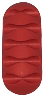 Kabel Houder Protector Management Organizer Afwerking Desktop Plug Lange Strip Siliconen Draad Retentie Clips Netsnoer Winder rood