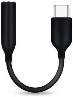 Kabel Jack Type -C Een 3,5Mm, Kabel Usb Type -C 3,5, adaptador Aux Voor Hoofdtelefoon Voor Huawei Mate 10 P20 Xiaomi Mi 6 6X Mix 2S zwart