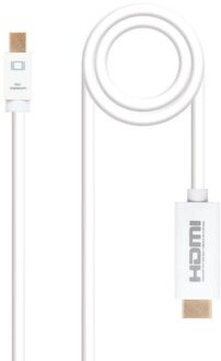 Kabel Mini Displayport Een Hdmi Nanocable 10.15.4002-Mini Displayport/Macho-Hdmi/Macho-2 M-blanco