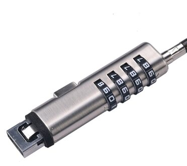 Kabel Professionele Keyless Beveiliging Usb-poort Laptop Lock Beschermende Universele 4 Cijferige Wachtwoord Notebook Combinatie Anti Diefstal
