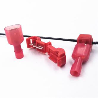 Kabel Quick Terminal Connector Bedrading Clip Kit 40Pcs Auto Crimp Splice Draad Lock Rood