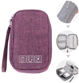 Kabel Tas Organizer Draden Oplader Digitale Usb Gadget Draagbare Elektronische Oortelefoon Case Rits Opslag Pouch Accessoires Benodigdheden