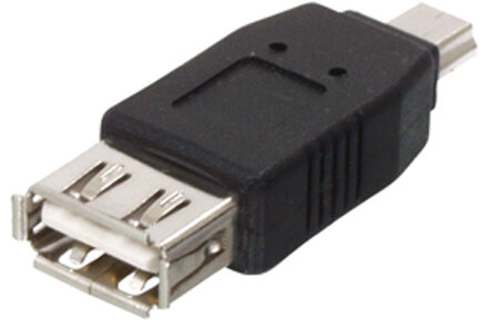 kabeladapters/verloopstukjes USB adapter USB A vrouwelijk - 5 polig mini mannelijk