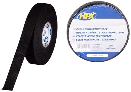 Kabelbeschermingstape | Zwart | 19mm x 25m - TP1925 | 1 stuks TP1925