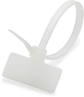Kabelbinders - 100 stuks - wit - 10 cm - tiewraps