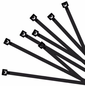 Kabelbinders zwart 100 x 2,5 mm 100 stuks - tiewraps