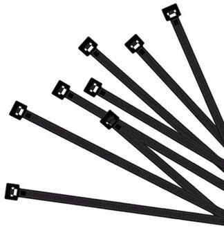 Kabelbinders zwart 200 x 2,5 mm 100 stuks - tiewraps