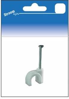 Kabelclips wit rond 4mm 10x25 stuks