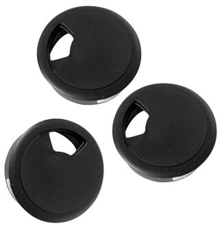 Kabeldoorvoer element - 3x - zwart - Dia 60 mm - Elektra kabeldoorvoeren buizen en goten