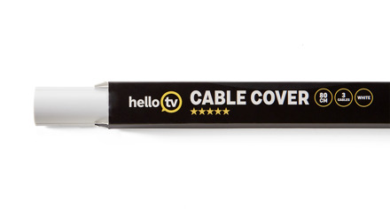 Kabelgoot 80 cm TBV 3 kabels Wit