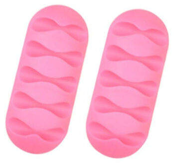 Kabelhaspel Oortelefoon Organisator Draad Opslag Silicon Oplader Houder Clips Kabelhaspel TXTB1 bruin