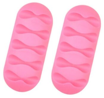 Kabelhaspel Oortelefoon Organisator Draad Opslag Silicon Oplader Houder Clips Kabelhaspel TXTB1 geel