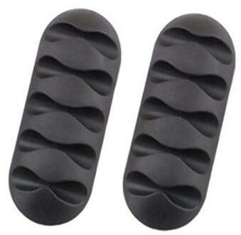 Kabelhaspel Oortelefoon Organisator Draad Opslag Silicon Oplader Houder Clips Kabelhaspel TXTB1 wit