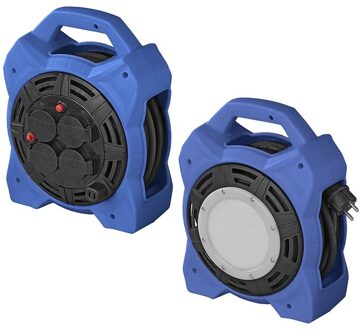 Kabelhaspel Schuko 4-weg 15M met LED verlichting 373838