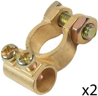 Kabels Connectors Accessoires Past Auto Batterij Terminals Klemmen Paar Schroef Verbinding Positieve & Negatieve Messing Home # PY10