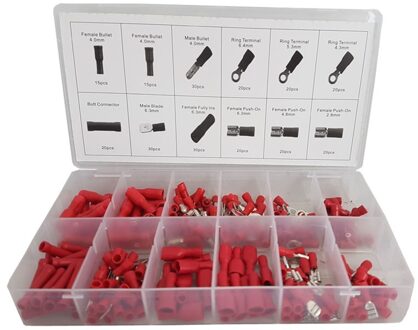 Kabelschoenen / Kabelverbinders Rood Assortiment (260 St) (fd-6052)