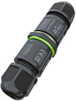 Kabelverbinder - IP68 Waterdicht - Gereedschapsloze installatie - Koppelstuk - Geschikt voor 4-12 mm kabeldikte Zwart