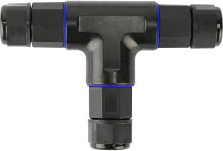 Kabelverbinder - T Connector - Waterdicht IP68 - 3 Aderig - Zwart