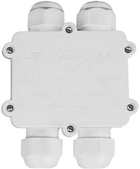 Kabelverbinder - Viron Thermy - Rechte 4-voudig Connector - Waterdicht IP68 - Mat Wit