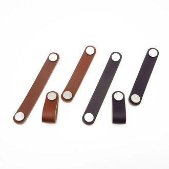 Kabinet Handvat Zachte Pu Lederen Dresser Lade Deurknoppen Pull Meubels Hardware Dresser Knoppen Meubelen Knop Keuken Knoppen Bruin / 96mm