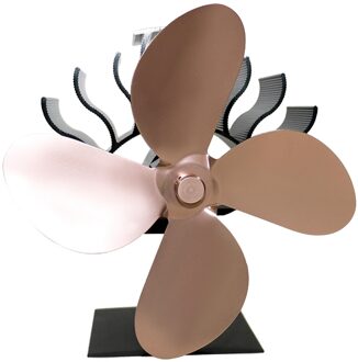 Kachel Fan 4 Blades, Aangedreven Kachel Ventilator Voor Houtkachel 55 ℃-75 ℃ Start wit