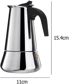Kachel Mokka Rvs Koffiezetapparaat Moka Espresso Percolator Kookplaat Koffiezetapparaat Pot 100/200/300 /450 Ml 100ml