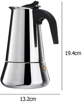 Kachel Mokka Rvs Koffiezetapparaat Moka Espresso Percolator Kookplaat Koffiezetapparaat Pot 100/200/300 /450 Ml 300ml