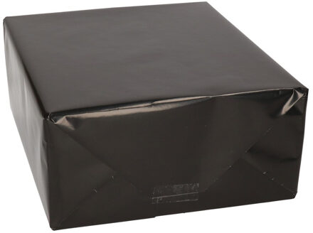 Kadopapier / kaftpapier - 2x - 200 x 70 cm - glanzend zwart - kaftpapier voor schoolboeken