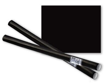 Kadopapier / kaftpapier - 5x - 200 x 70 cm - glanzend zwart - kaftpapier voor schoolboeken