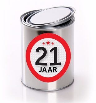 Kadoverpakking blik 21 jaar