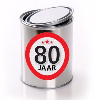 Kadoverpakking blik 80 jaar