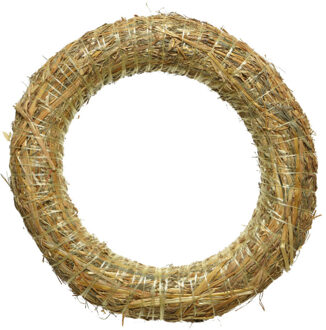 Kaemingk Decoratie krans van stro - 30 x 5 cm - DIY kransen maken Beige
