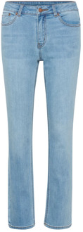 Kaffe Stijlvolle Straight Leg Jeans met Mid-Rise Taille en Klassieke Zakken Kaffe , Blue , Dames - 2Xl,Xl,L,M