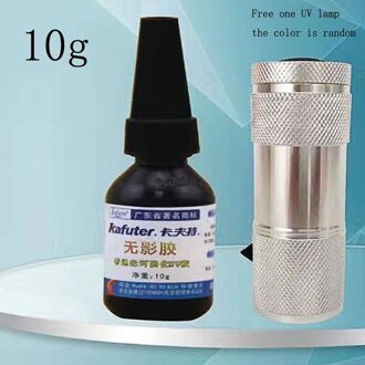 Kafuter Sterke Power Uv Light + Kafuter 50Ml Uv Uv-uithardende Lijm K-300 Transparant Kristal Glas lijm 10GTrial Pack