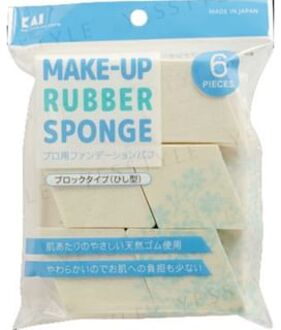 Kai Makeup Rubber Sponge Diamond For Foundation 6 pcs