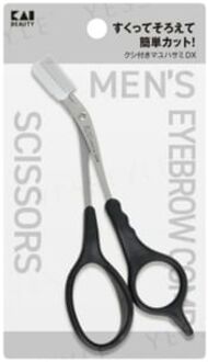 Kai Men's Eyebrow Comb Scissors Titanium Black 1 pc