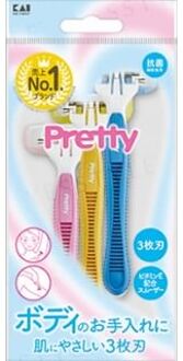Kai Pretty Disposable Razor Body T Type 3 pcs