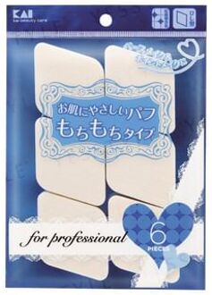 Kai Professional Foundation Puff Diamond Shaped 6 pcs