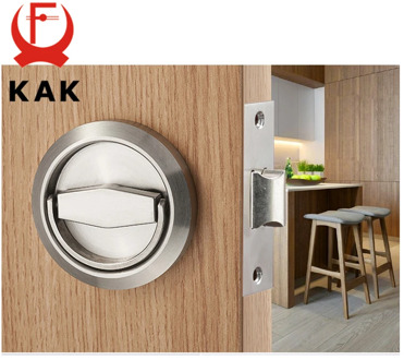 KAK Hidden Door Locks Stainless Steel Handle Kitchen Bedroom Invisible Pulls Mechanical Outdoor Lock For Fire Proof Hardware