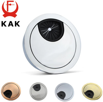 KAK Zinc Alloy Desk Wire Hole Cover Base Computer Grommet Table Cable Outlet Port Surface Line Box Organizer Furniture Hardware