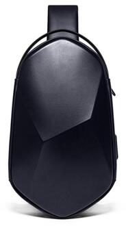 Kaka Mannen Rugzak Tas Borst Zak Mannen Schoudertas Usb Charge Cross Body Bags Mannen Tassen Borst Terug Pack rugzak Tas Voor Mannen blauw