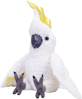 kaketoe knuffel - wit - 30 cm - pluche - vogel