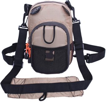 Kaki Kleiner Vliegvissen Borst Pack Lichtgewicht Heuptas Mini Tackle Opslag Rugzak