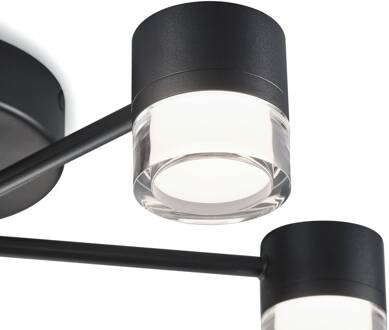 Kala LED plafondlamp, zwart, 11-lamps mat zwart