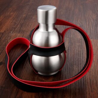 Kalebas Vormige Rvs Alcohol Vodka Hip Kolven Grote Capaciteit 250/500Ml Wijn Pot Liquor Fles Met Draagbare lederen Riem 250ml