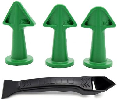 Kalefateren Nozzle Plastic Schraper Set Afdichting Breeuwen Herbruikbare Kit Hoek Schraper Siliconen Grout Kalefateren Gereedschap Voor Floor Afwerking 1