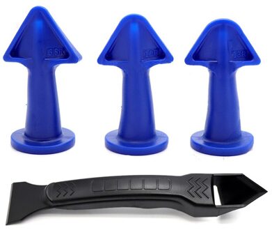 Kalefateren Nozzle Plastic Schraper Set Afdichting Breeuwen Herbruikbare Kit Hoek Schraper Siliconen Grout Kalefateren Gereedschap Voor Floor Afwerking 2