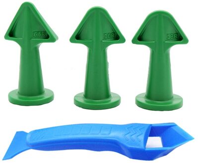Kalefateren Nozzle Plastic Schraper Set Afdichting Breeuwen Herbruikbare Kit Hoek Schraper Siliconen Grout Kalefateren Gereedschap Voor Floor Afwerking 3