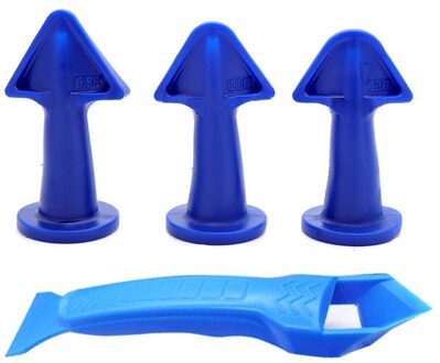 Kalefateren Nozzle Plastic Schraper Set Afdichting Breeuwen Herbruikbare Kit Hoek Schraper Siliconen Grout Kalefateren Gereedschap Voor Floor Afwerking 4