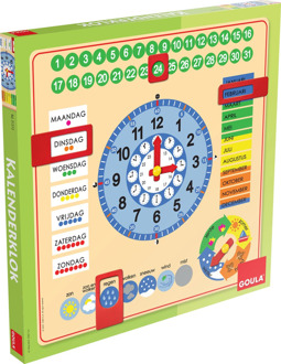 Kalenderklok Hout 47 X 48 Cm